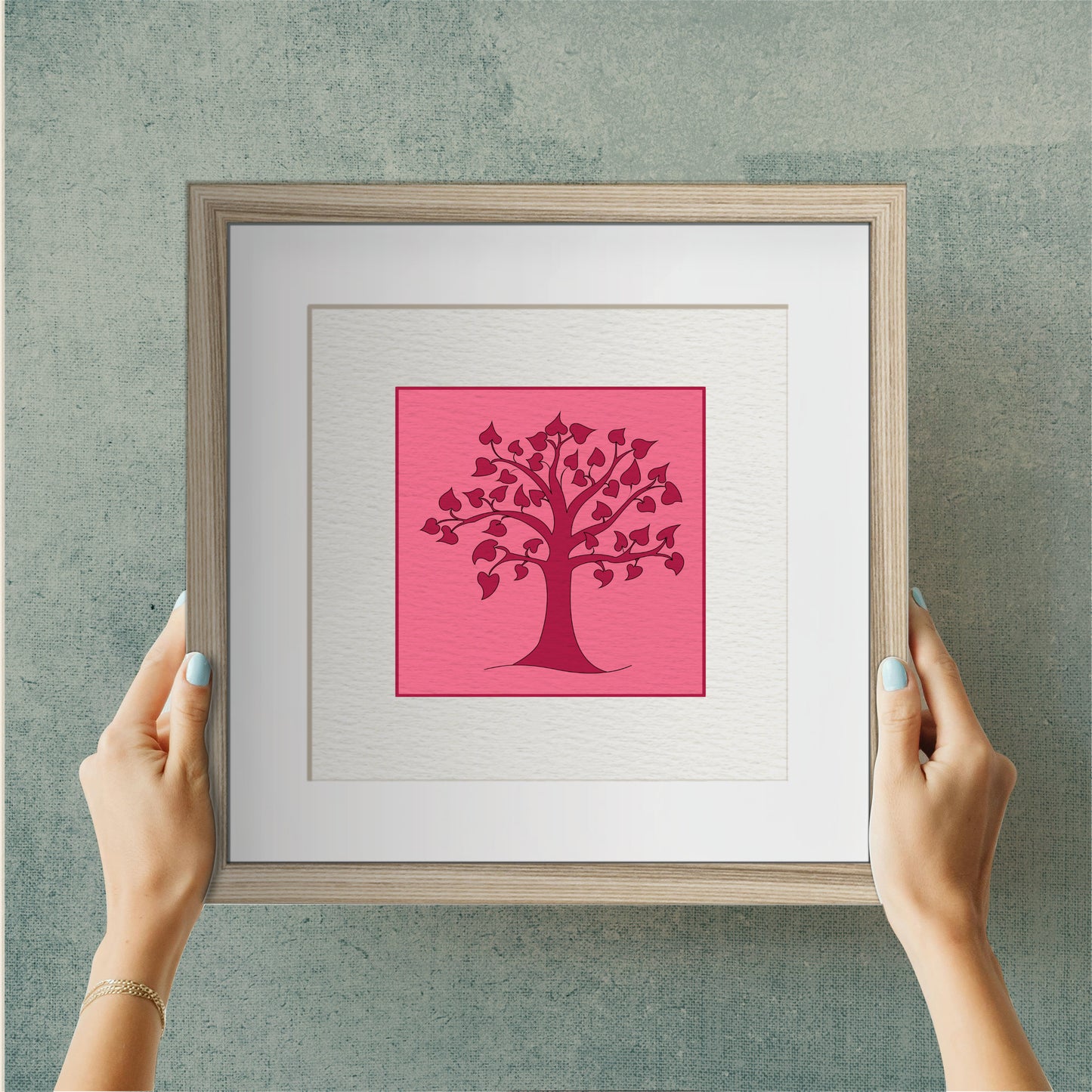 Framed Art Print - Pink Tree