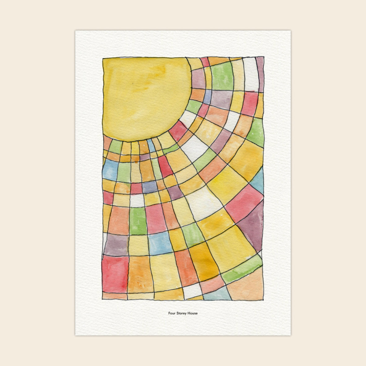 Colorful abstract pattern on a white background