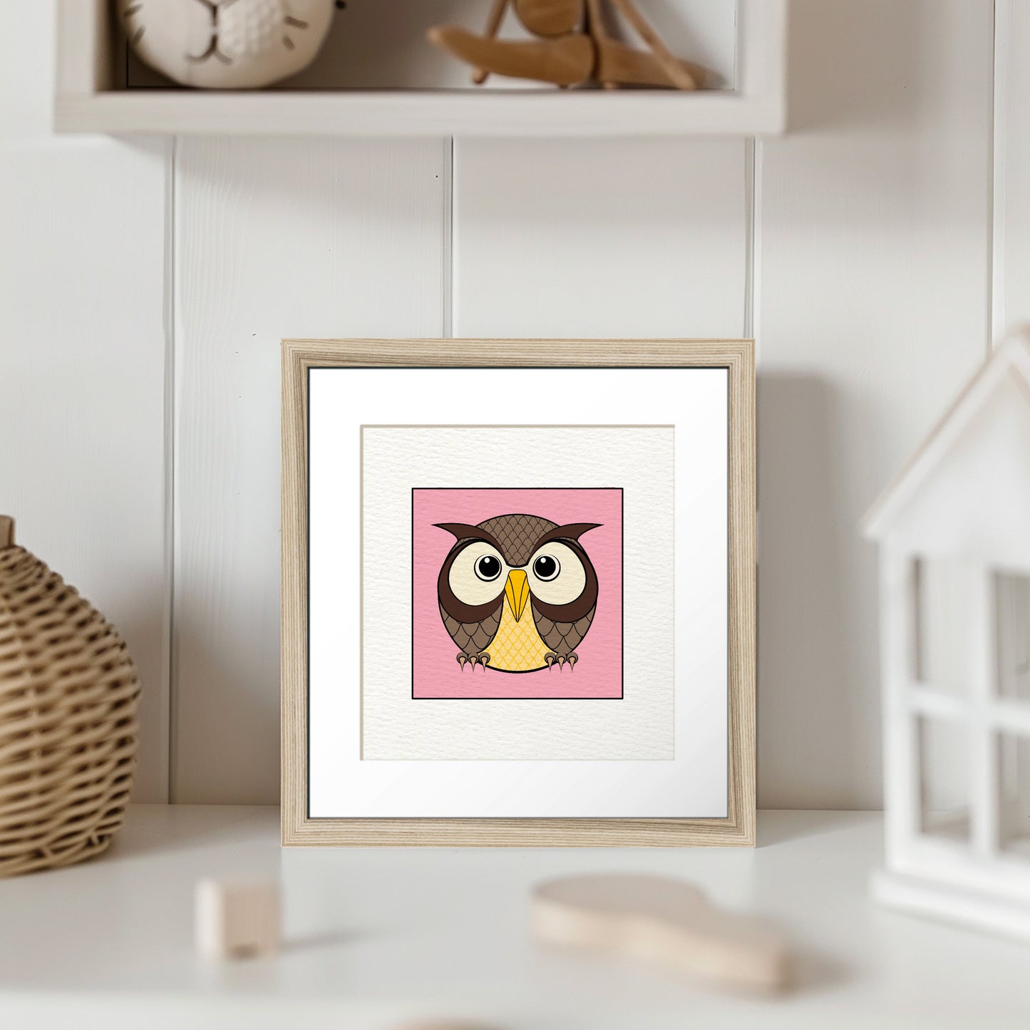Framed Art Print - Brown Owl