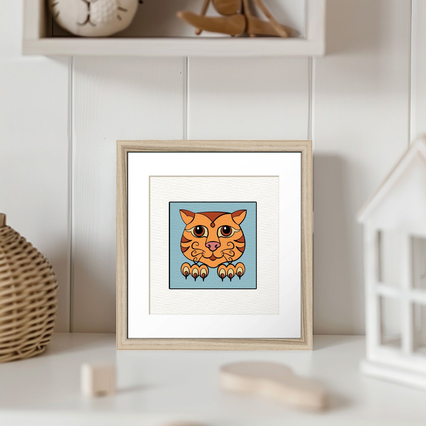 Framed Art Print - Ginger Cat