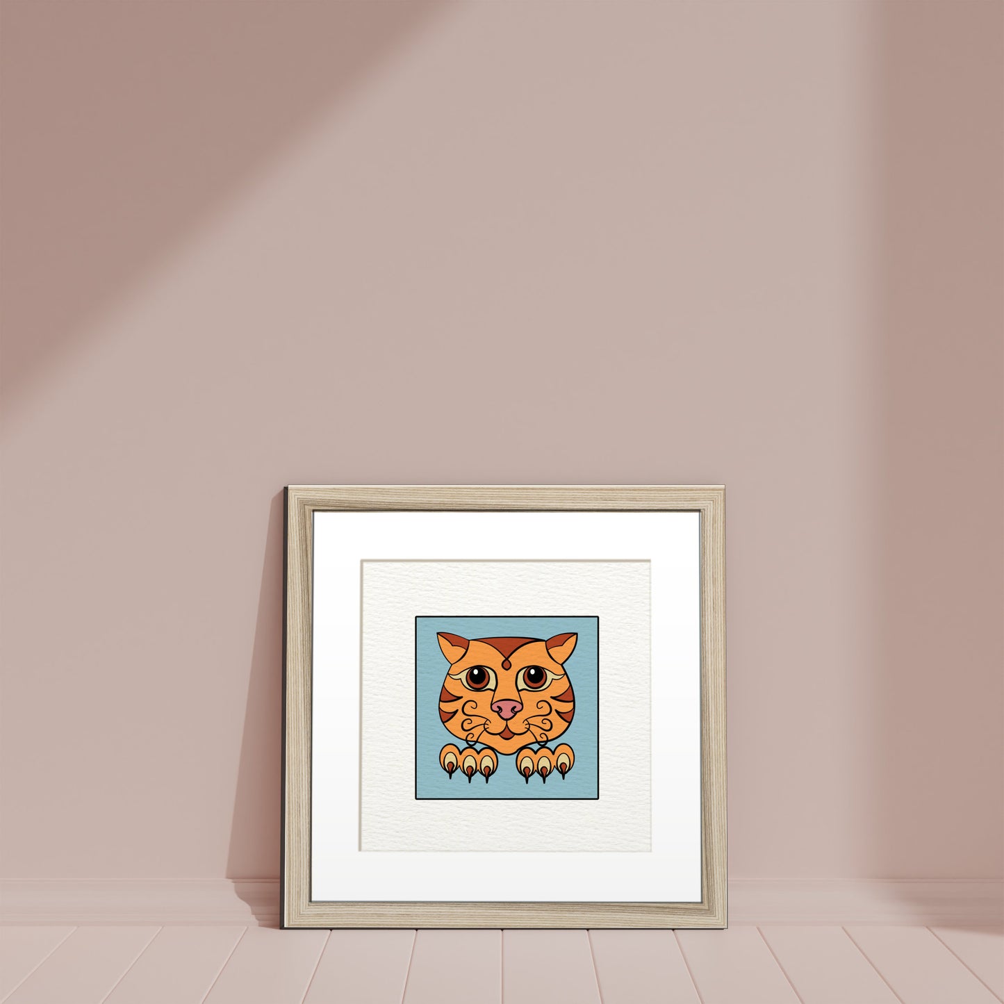 Framed Art Print - Ginger Cat