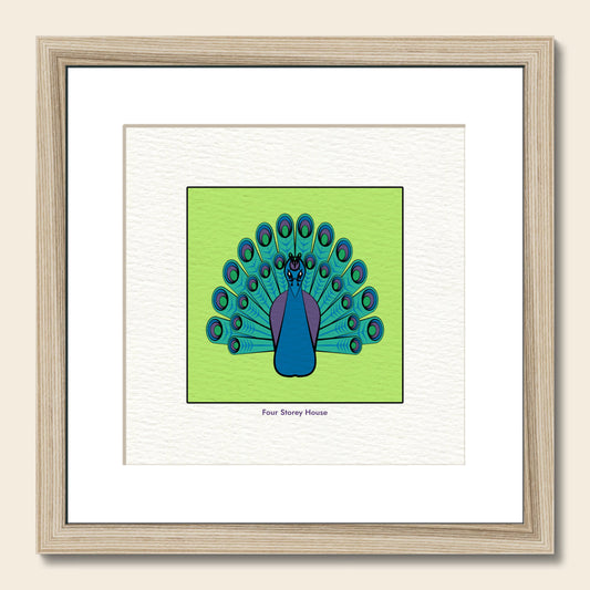 Framed Art Print - Peacock Blue