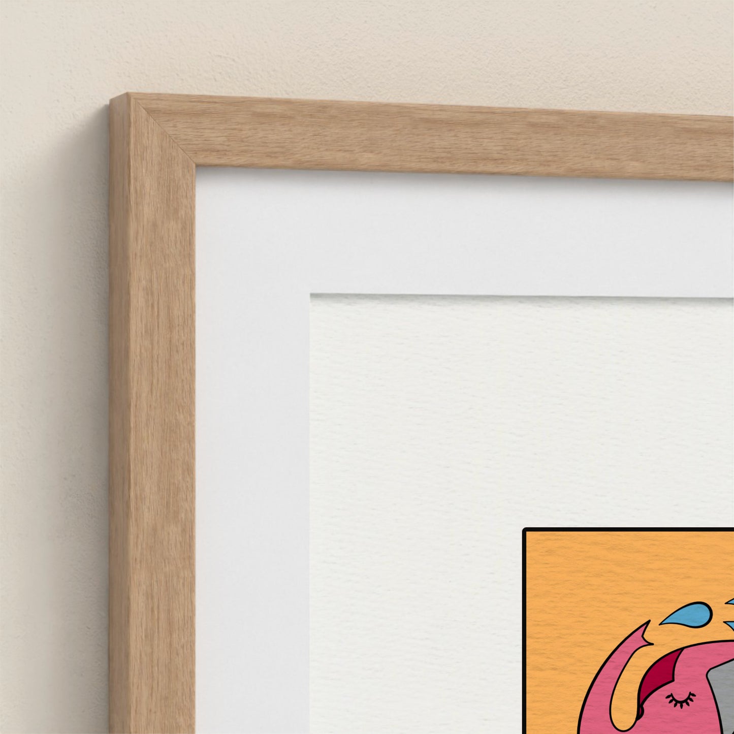 Framed Art Print - Pink Elephant
