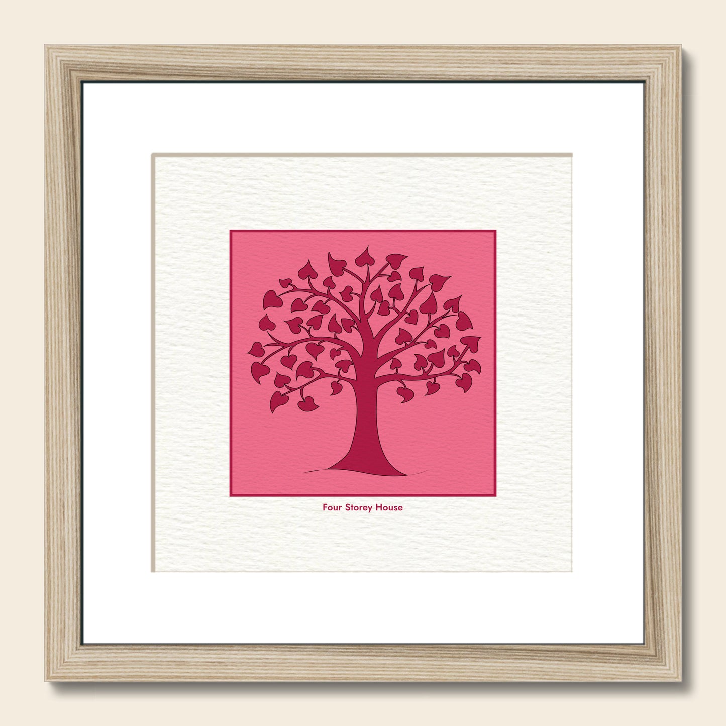 Framed Art Print - Pink Tree