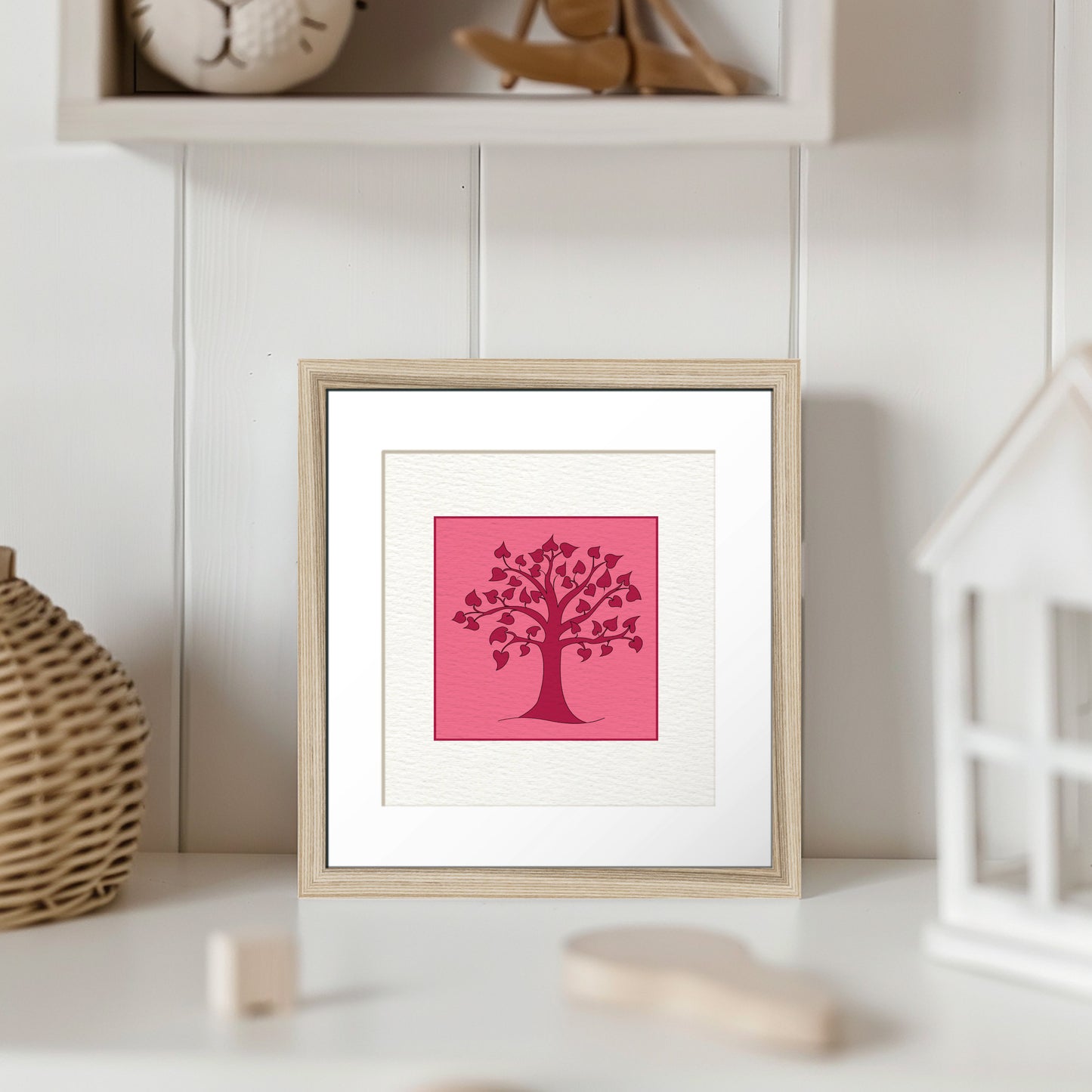 Framed Art Print - Pink Tree