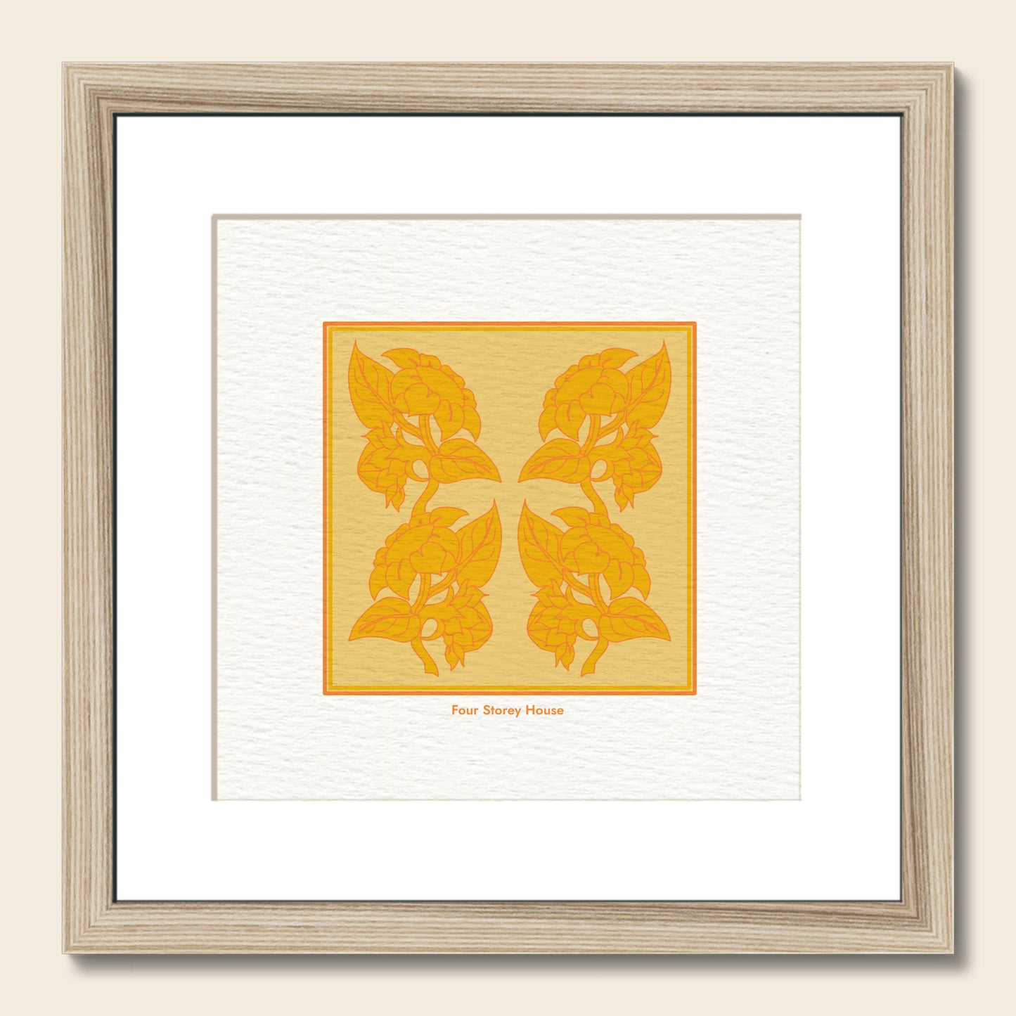 Framed Art Print - Sunflowers in Yellow & Orange