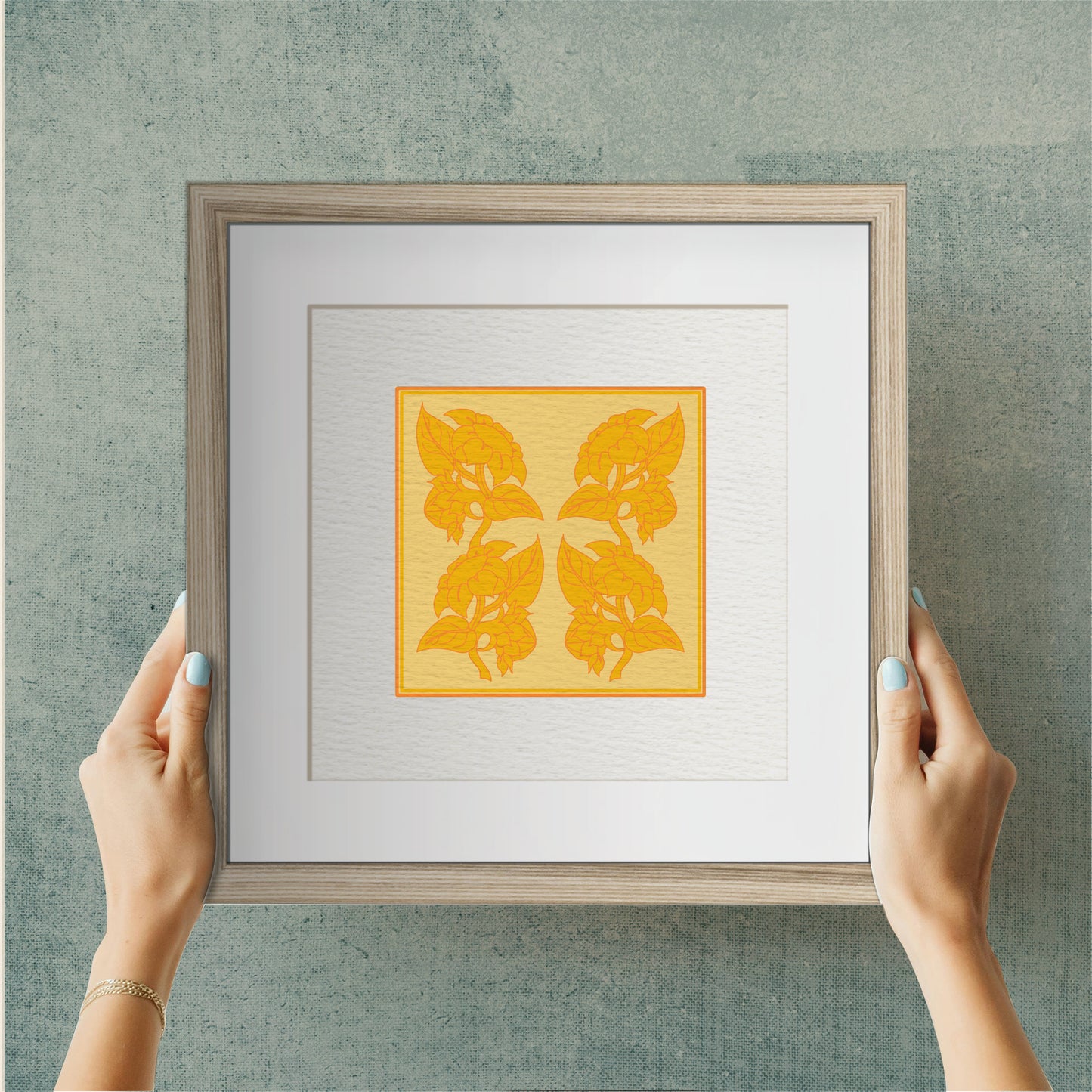 Framed Art Print - Sunflowers in Yellow & Orange