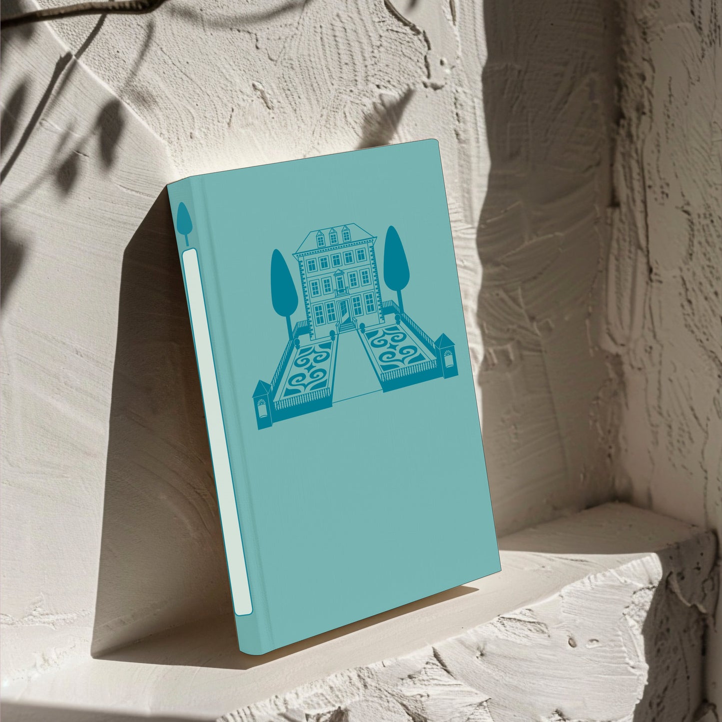 A5 Hardback notebook - Broadstone House in Teal & Blue
